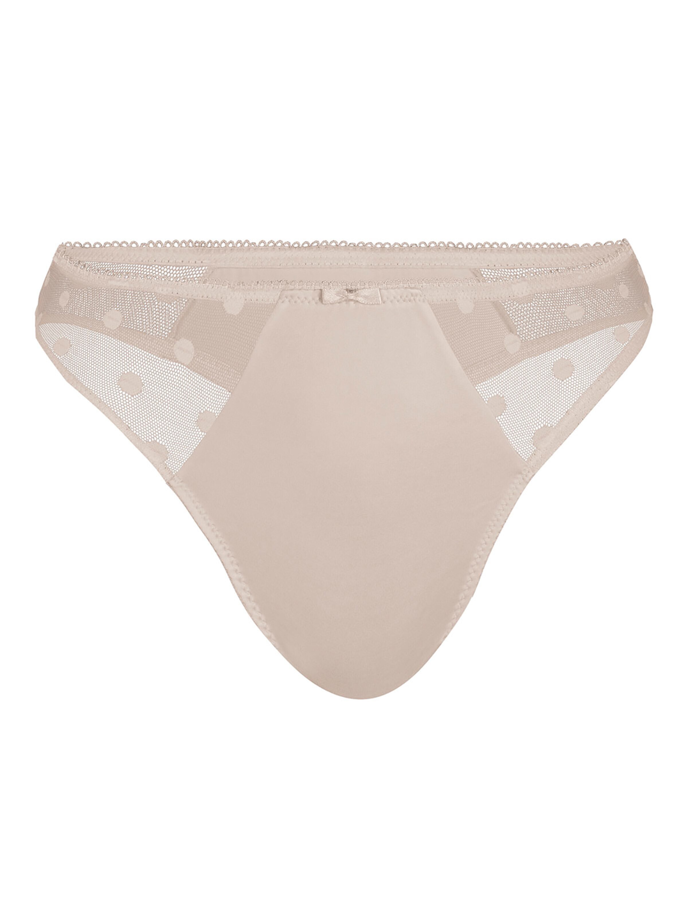 sassa Thong 'DOTTED MESH' in Beige