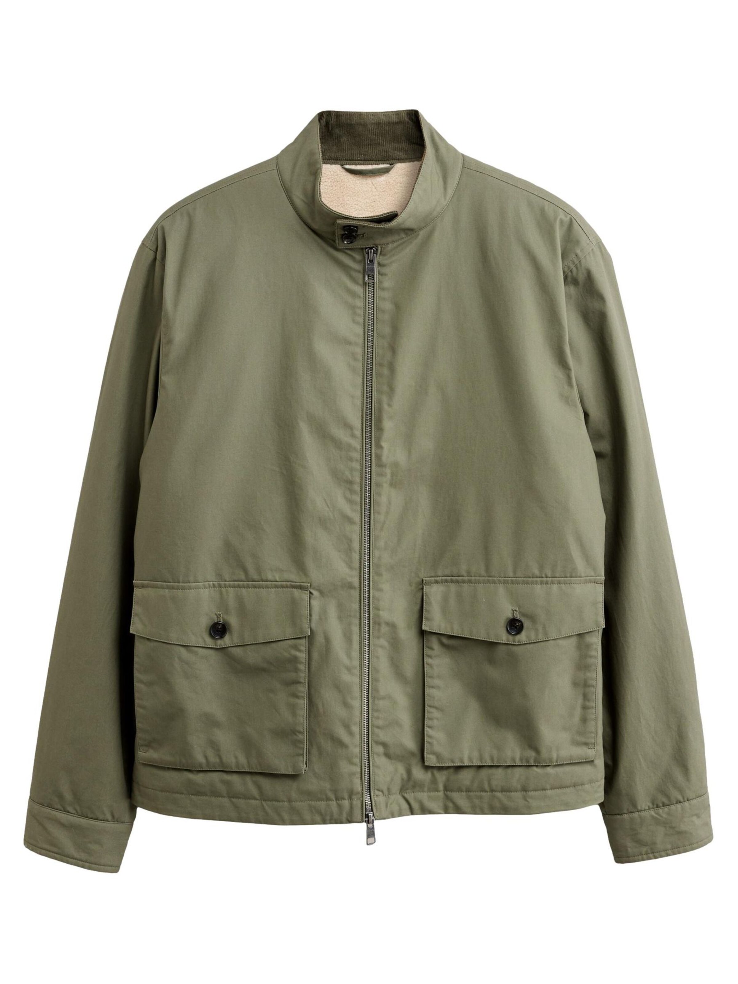 Giacca di mezza stagione 'Resistant Harrington' di Next in verde: frontale