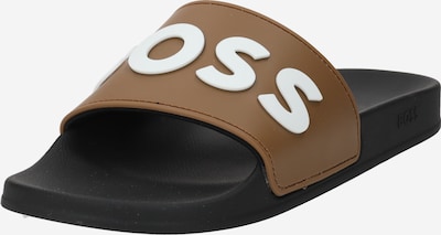 Flip-flops 'Kirk' BOSS pe maro / negru / alb, Vizualizare produs