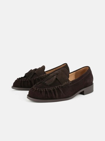 L37 HANDMADE SHOESSlip On cipele 'HOLD ME CLOSE' - smeđa boja