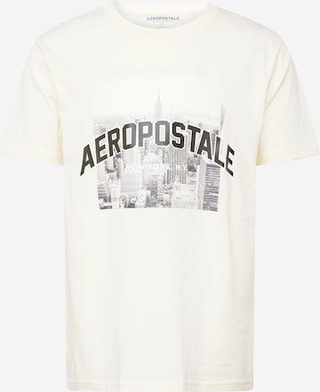AÉROPOSTALE T-shirt 'NY CITY' i beige: framsida
