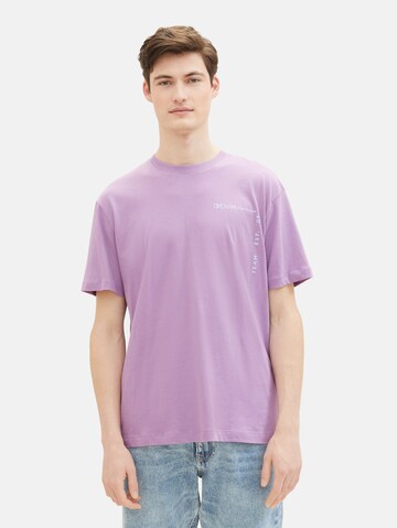 T-Shirt TOM TAILOR DENIM en violet : devant