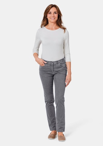 Goldner Slimfit Jeans 'Anna' in Grau