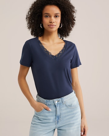 WE Fashion T-shirt i blå: framsida