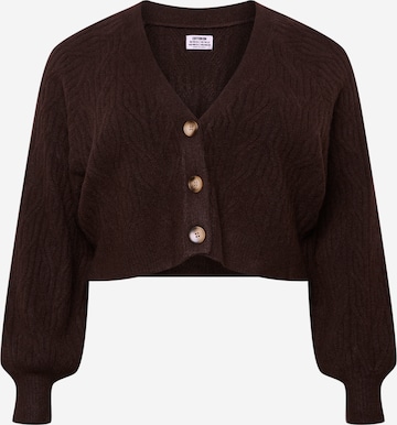 Cotton On Curve Knit cardigan in Brown: front