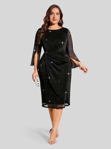 LapaPlus - Vestido de noche en negro: frente