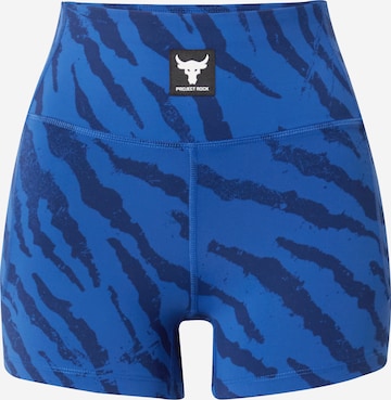 Skinny Pantaloni sport de la UNDER ARMOUR pe albastru: față