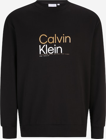 juoda Calvin Klein Big & Tall Megztinis be užsegimo: priekis