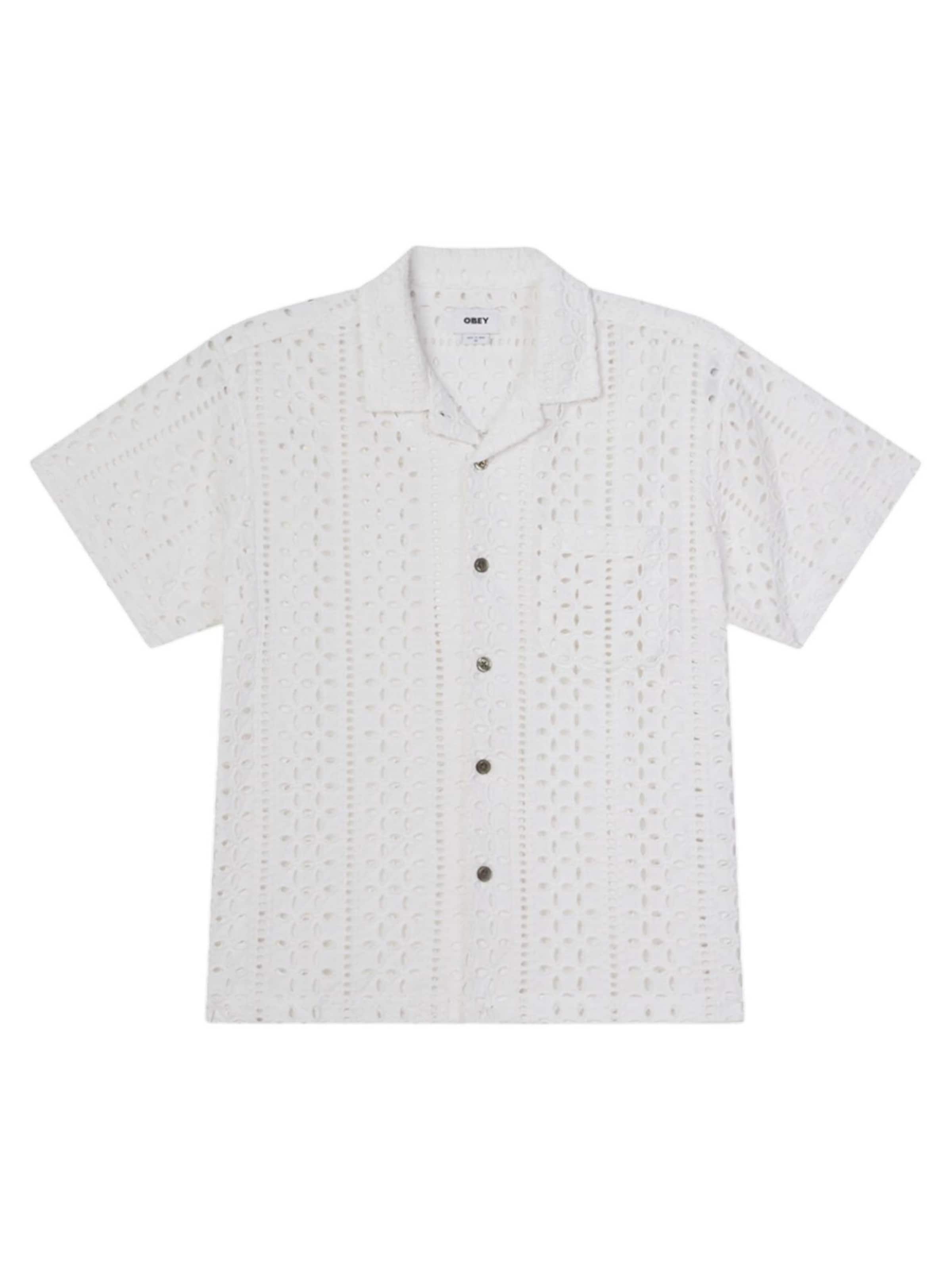 Coupe regular Chemise Obey en blanc : devant