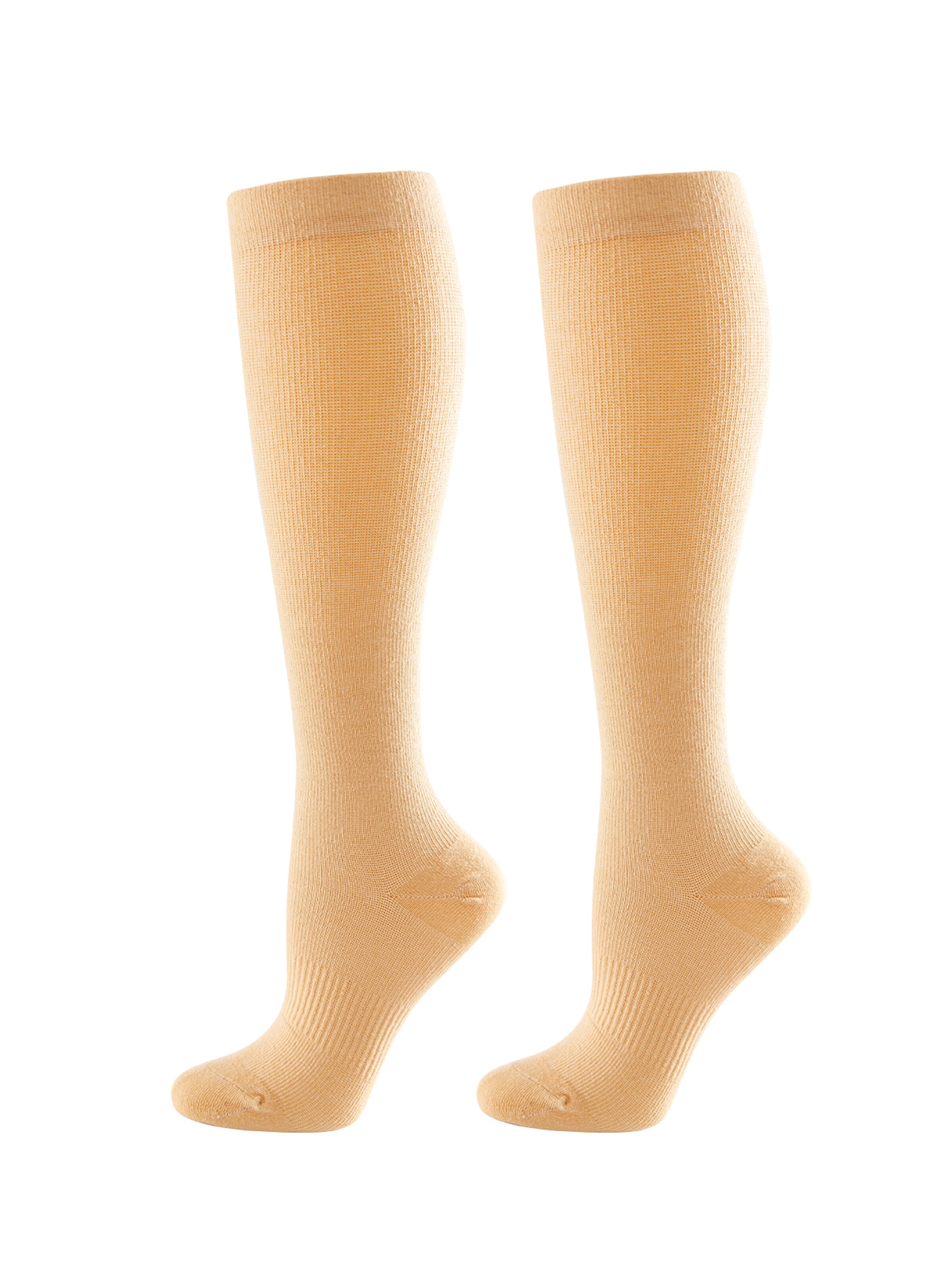 Millo Knee High Socks 'Cottom Comfort' in Beige: front