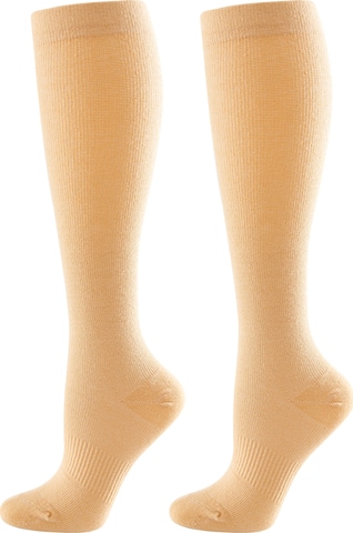 Millo Knee High Socks 'Cottom Comfort' in Beige: front