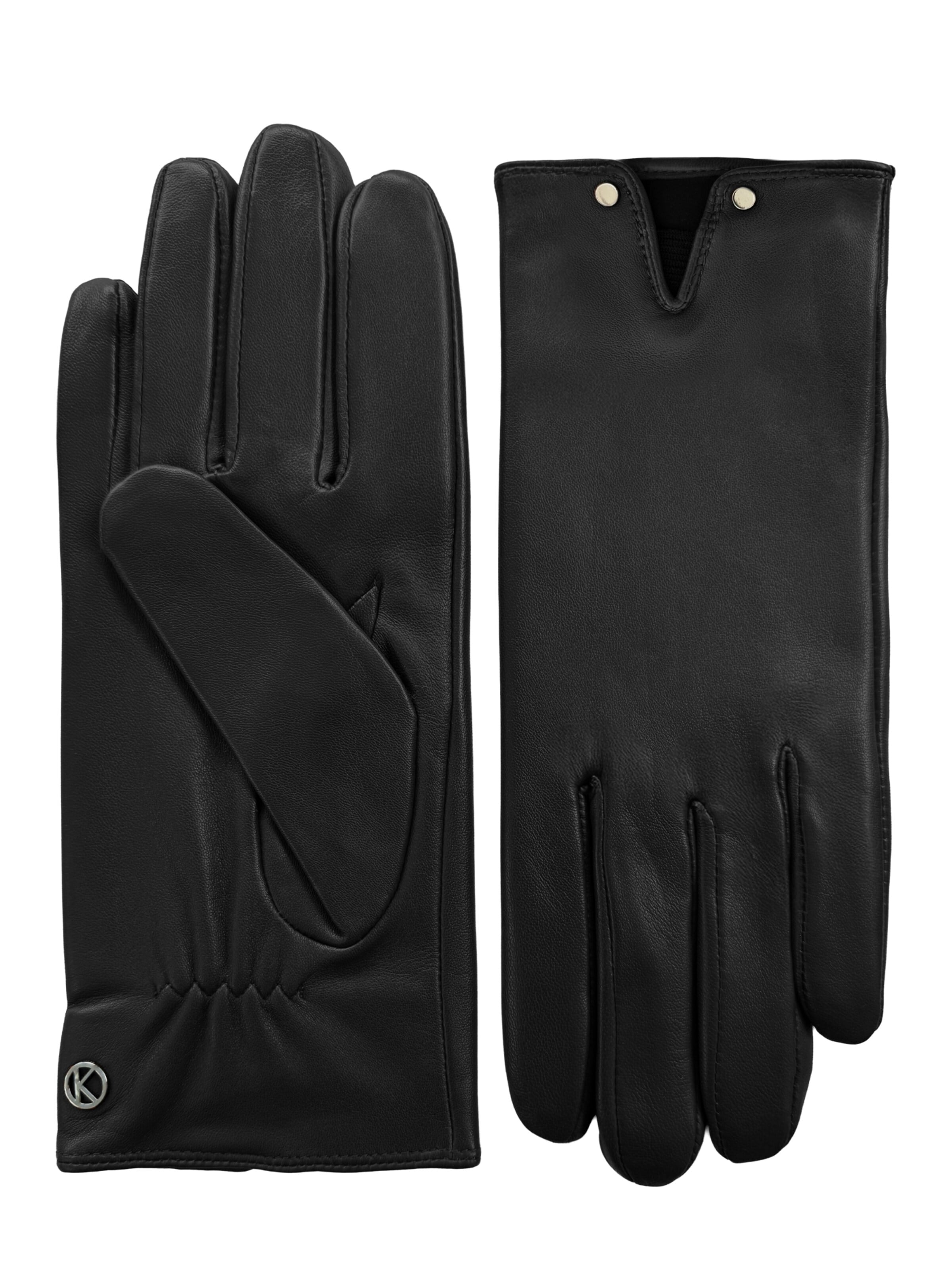 KESSLER Full Finger Gloves in Black: front
