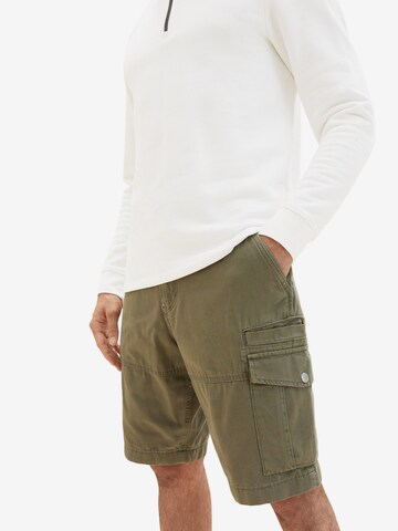 Regular Pantalon cargo TOM TAILOR en vert