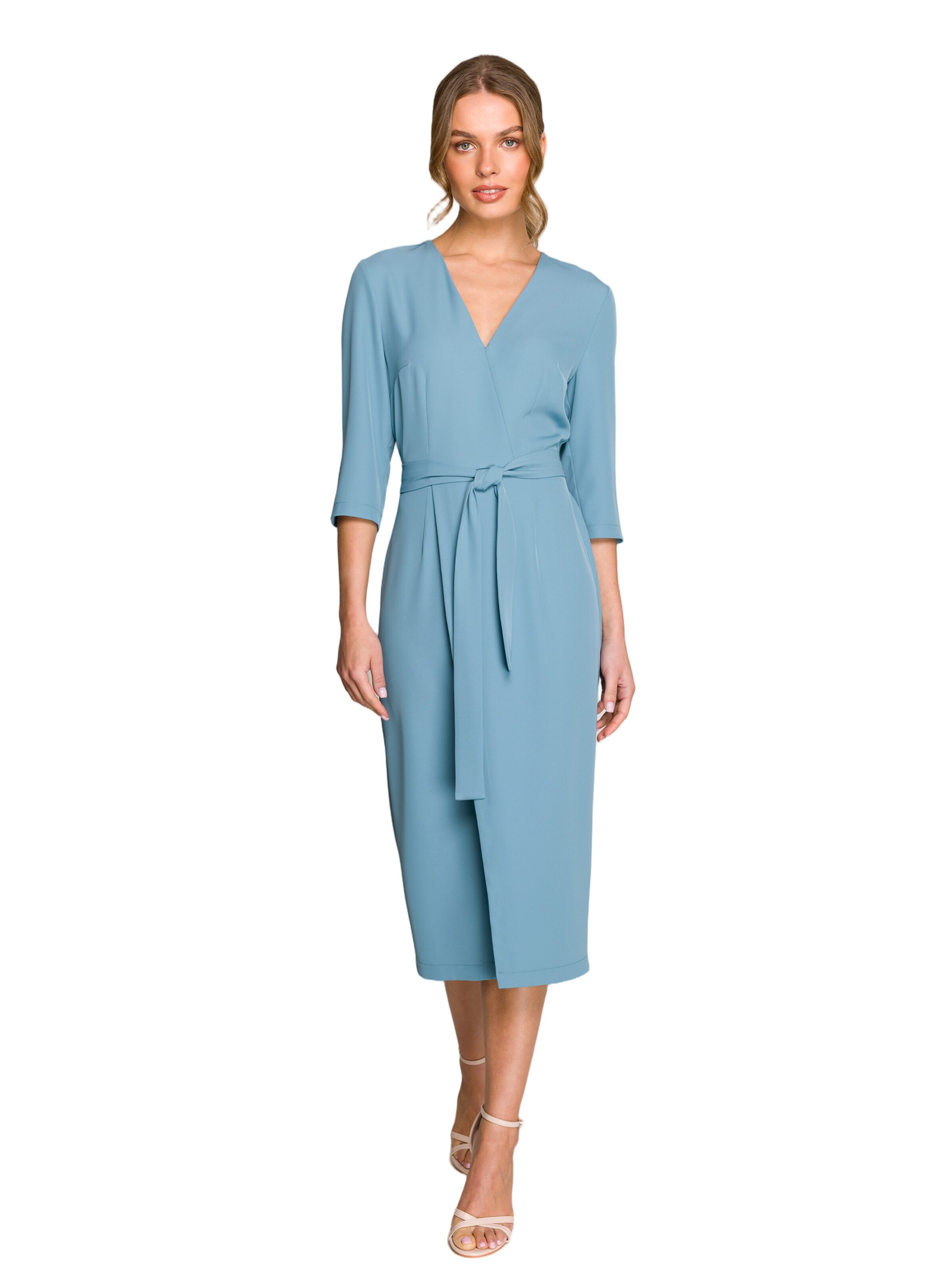 Rochie 'Sukienka z kopertowym motywem' de la Stylove pe albastru
