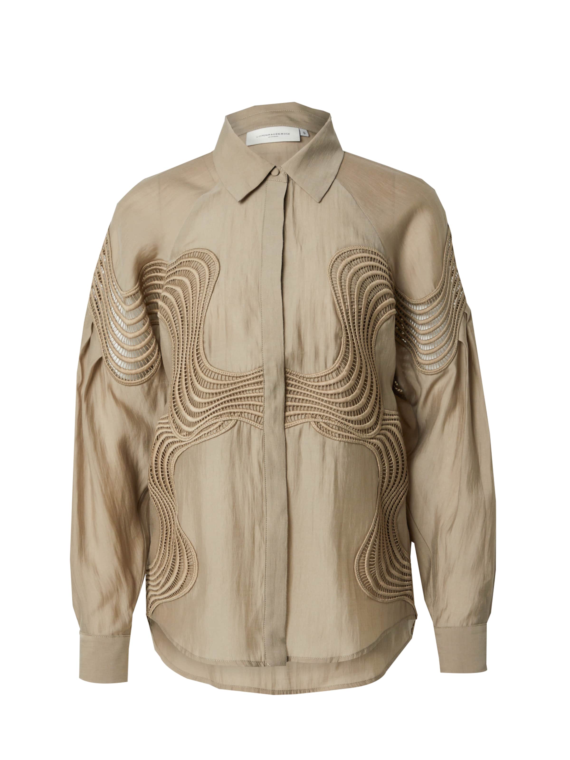 Cph Muse Blus 'MOLLY' i beige: framsida