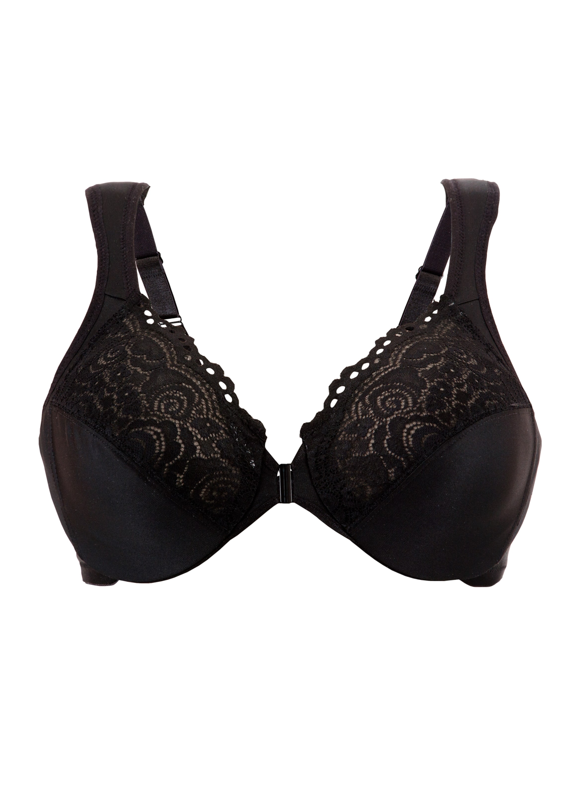 GLAMORISE T-shirt Bra in Black: front