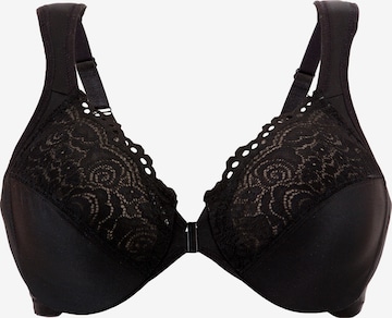 GLAMORISE T-shirt Bra in Black: front