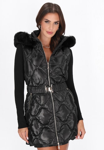 Gilet faina en noir : devant