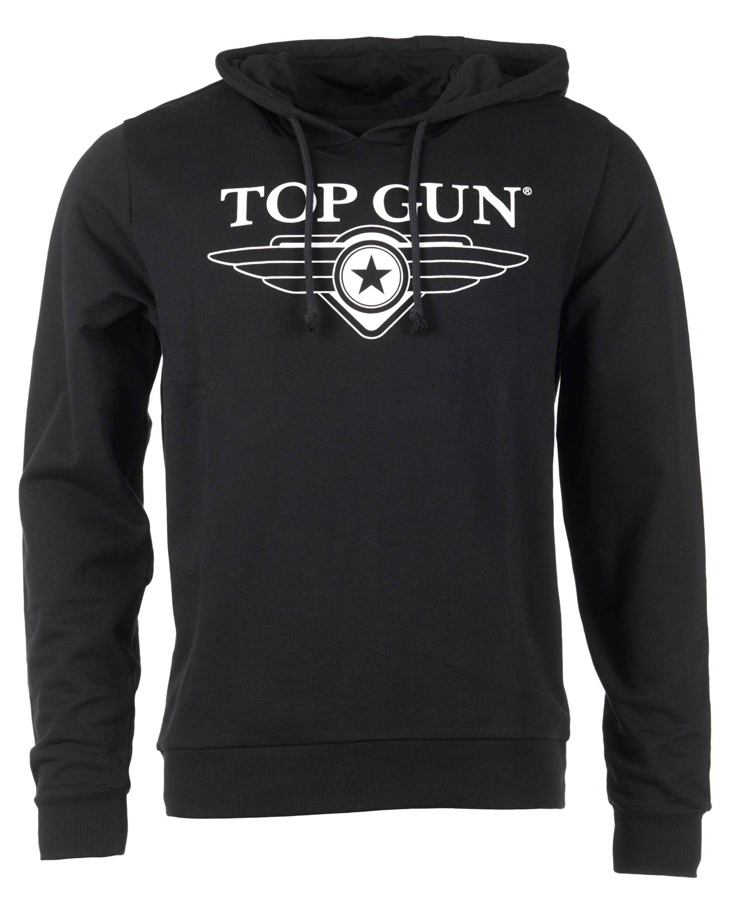 TOP GUN Hoodie in Schwarz: Vorderseite