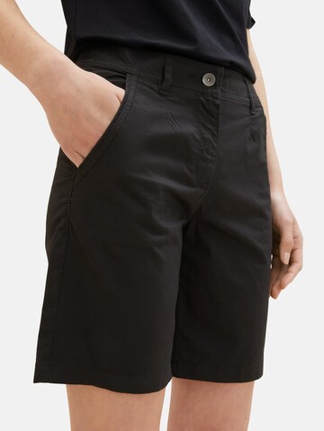 TOM TAILOR Regular Chino Pants in Black