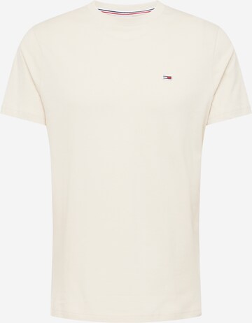 Coupe regular T-Shirt Tommy Jeans en beige : devant