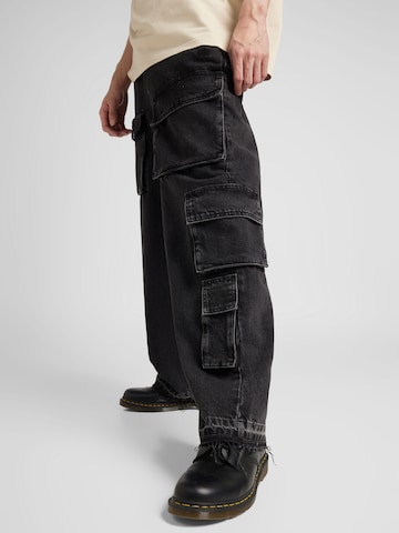 Loosefit Jeans cargo 'LARK' Pegador en noir