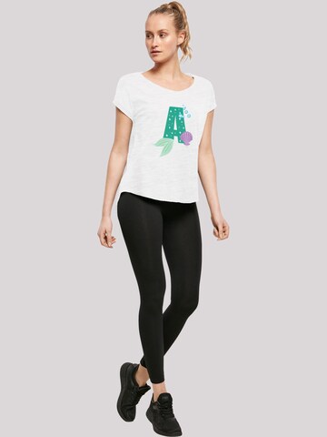 T-shirt 'Disney Alphabet A Is For Ariel' F4NT4STIC en blanc