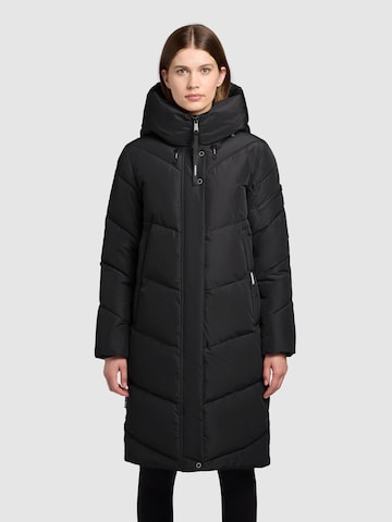 Manteau d’hiver 'Jange' khujo en noir : devant