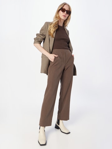 MSCH COPENHAGEN Regular Trousers 'Kalaya' in Brown