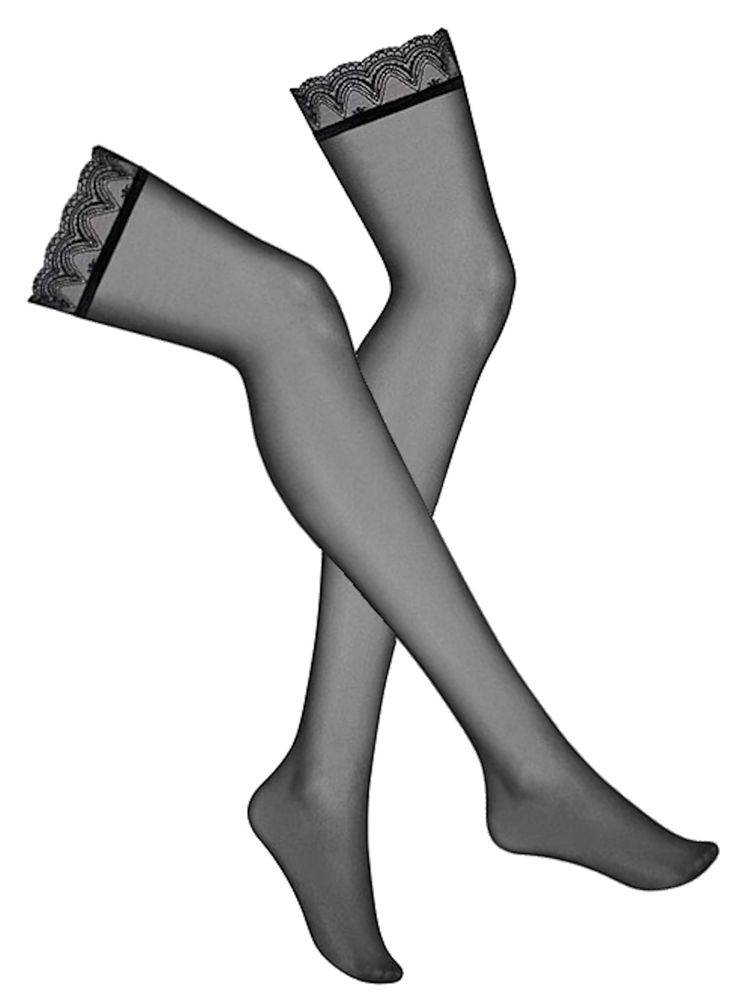 Obsessive Hold-up stockings 'Greyla' in Black: front