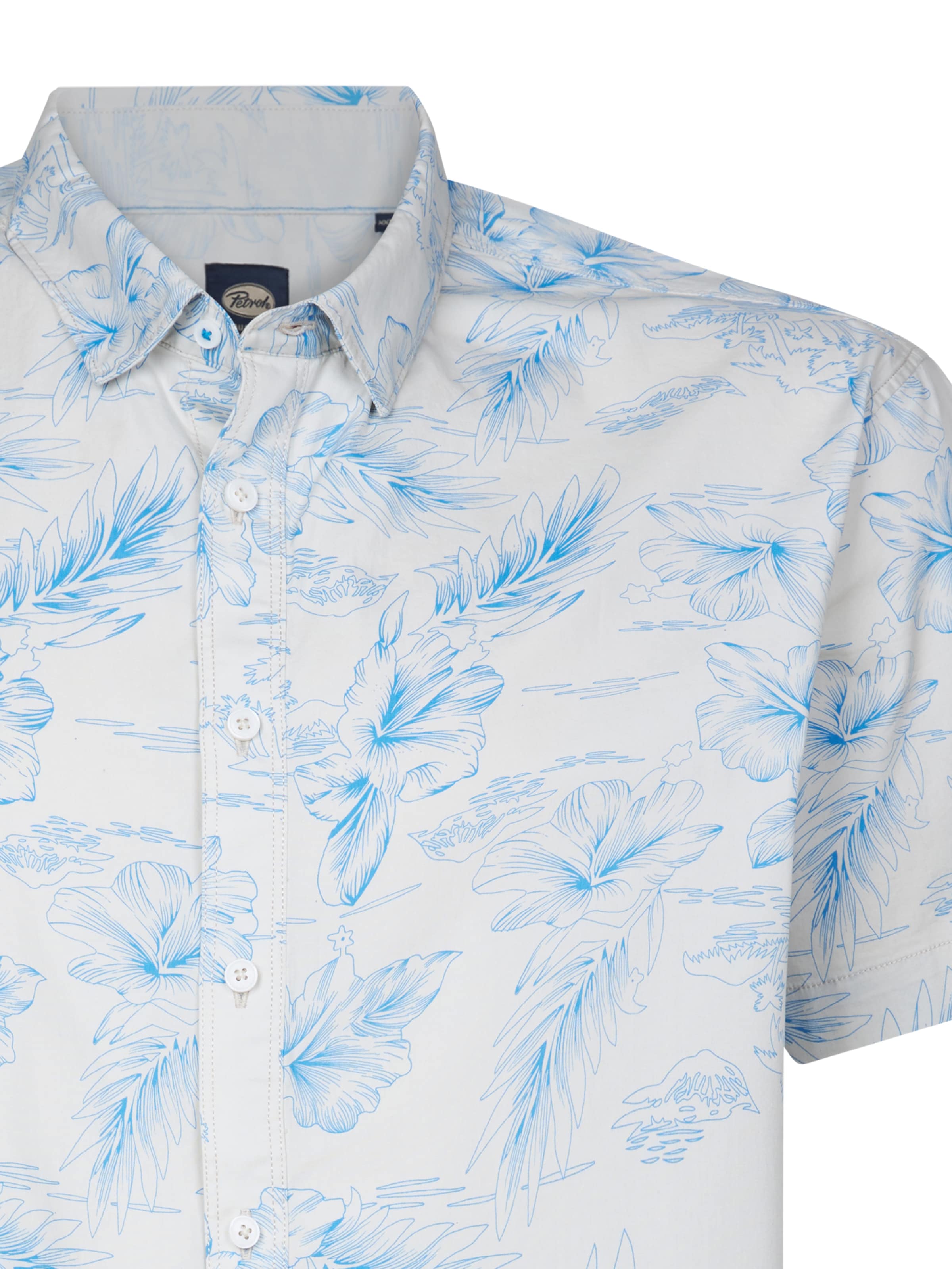 Petrol Industries Средняя посадка Рубашка 'Mariner' в Белый