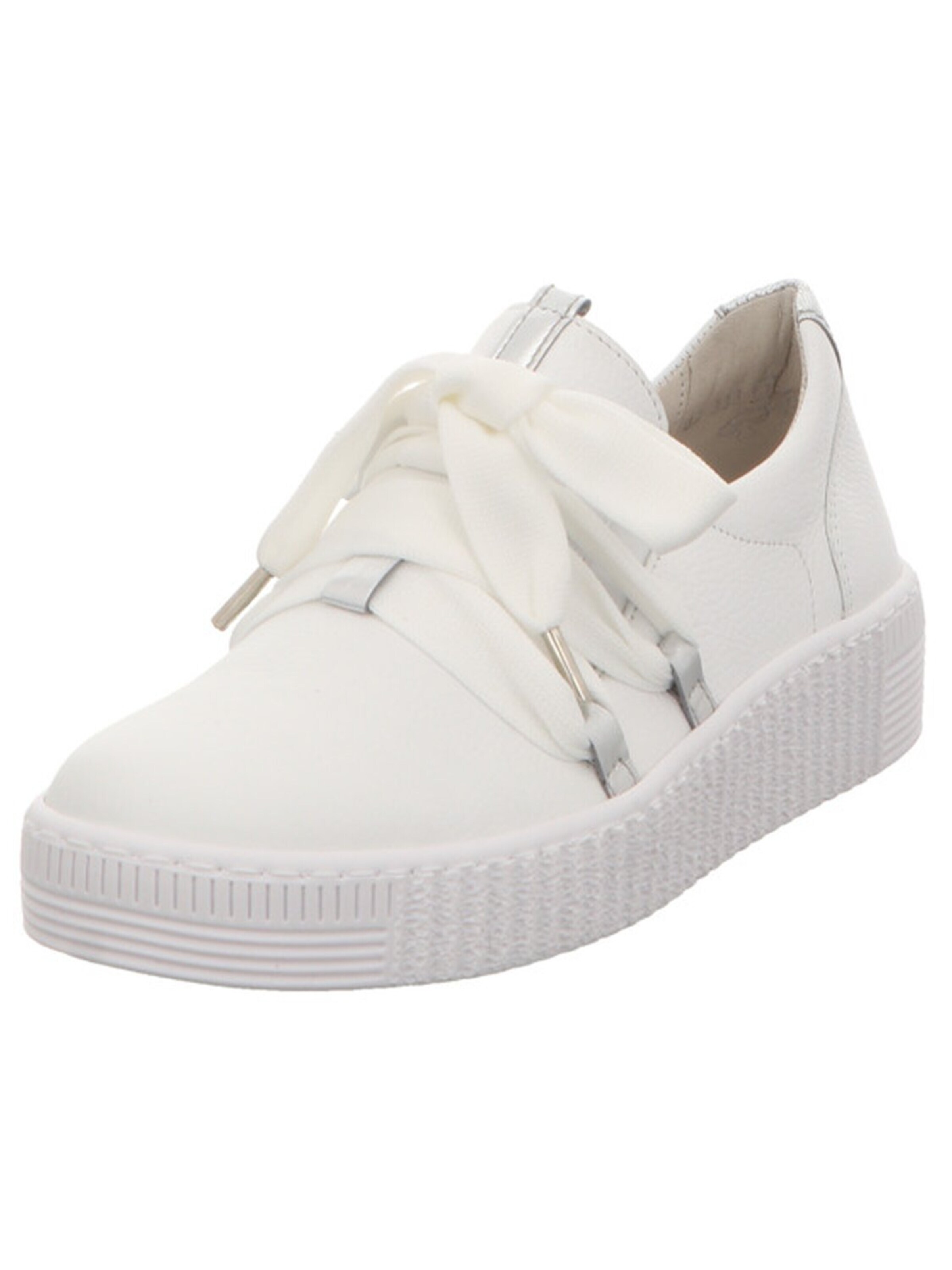 GABOR - Zapatos con cordón 'Sneaker Damen 03.333.21 Leder-Mix in weiß' en blanco: frente