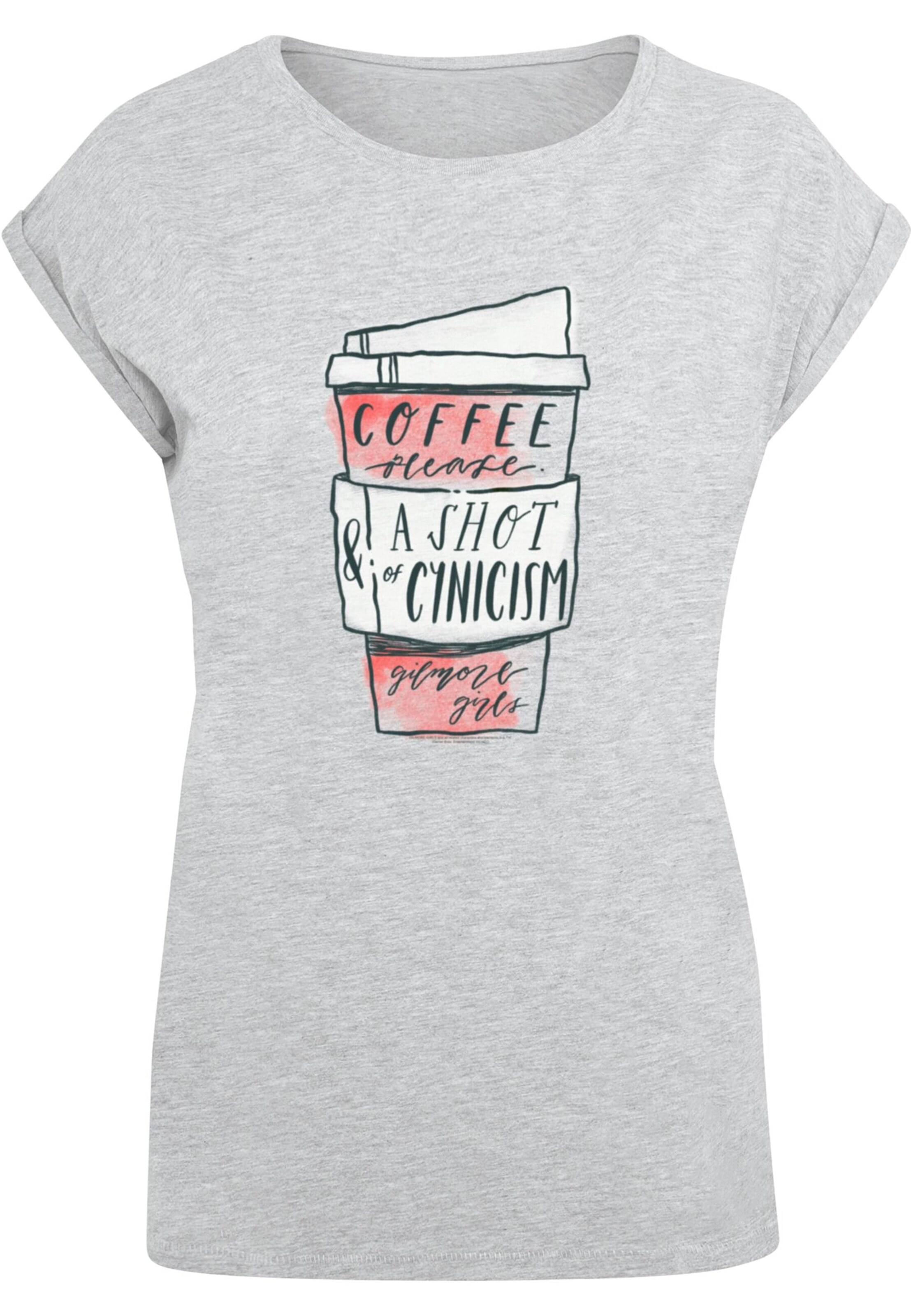 T-shirt 'Coffee Please' ABSOLUTE CULT en gris : devant