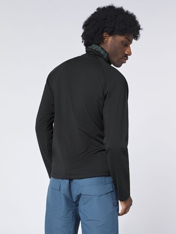 CHIEMSEE Fleece Jacket ' mit Kontrastdetails ' in Black
