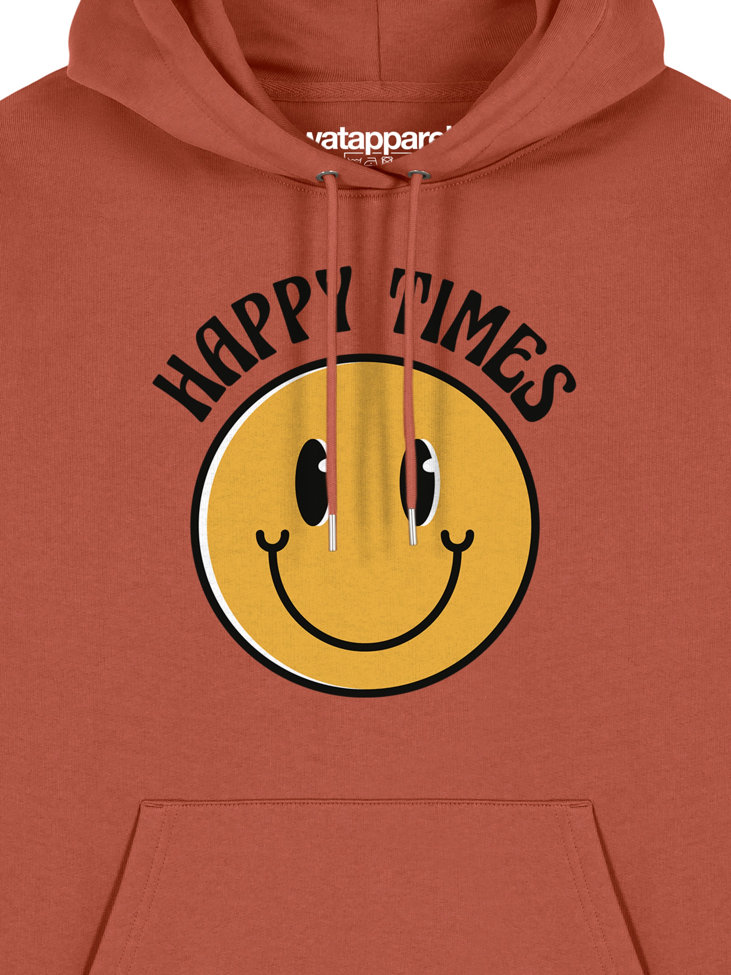 Watapparel Sweatshirt ' Happy times smiley emoji ' in Bruin