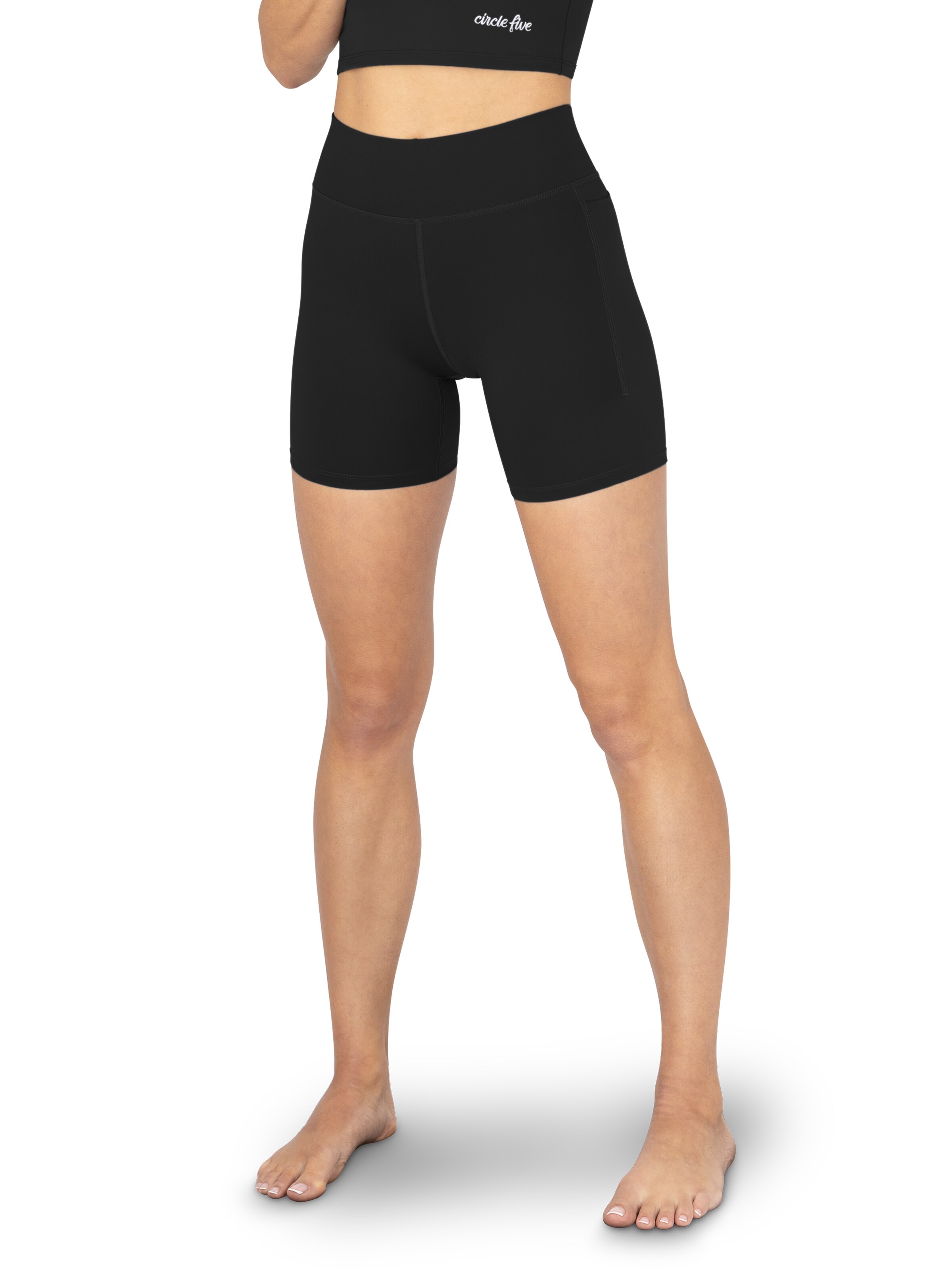 Circle Five Slimfit Sporthose in Schwarz