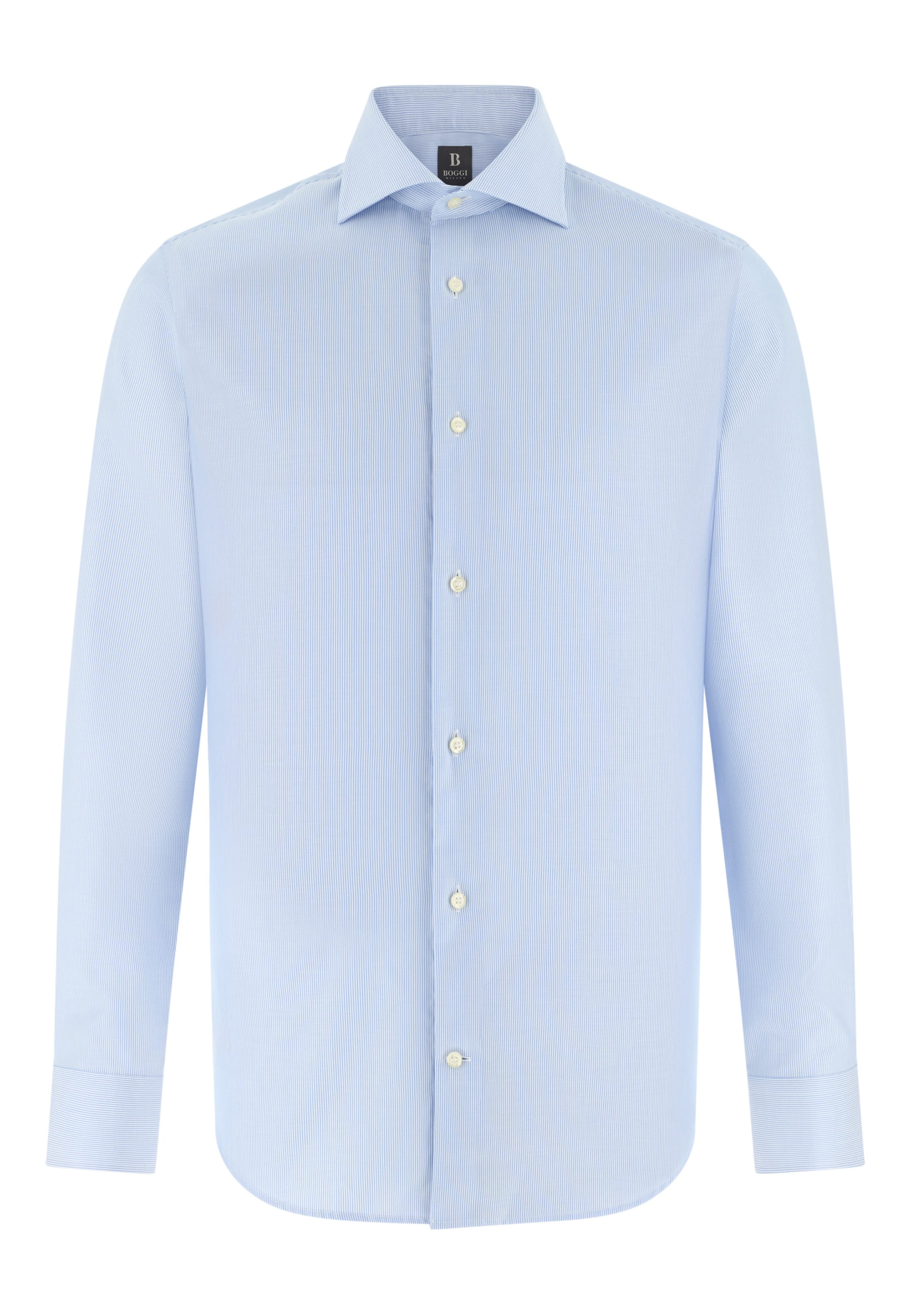 Coupe slim Chemise Boggi Milano en bleu : devant