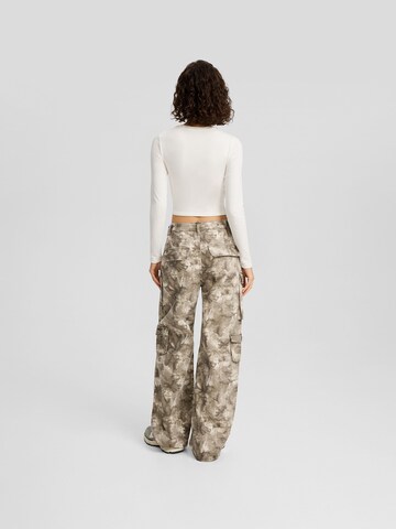 Bershka Loosefit Hose in Beige