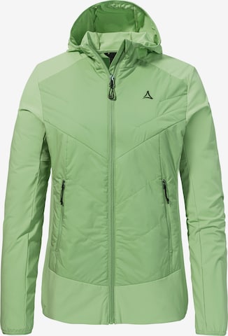Schöffel Outdoorjas 'Hiking Hybrid Jk' in Groen: voorkant