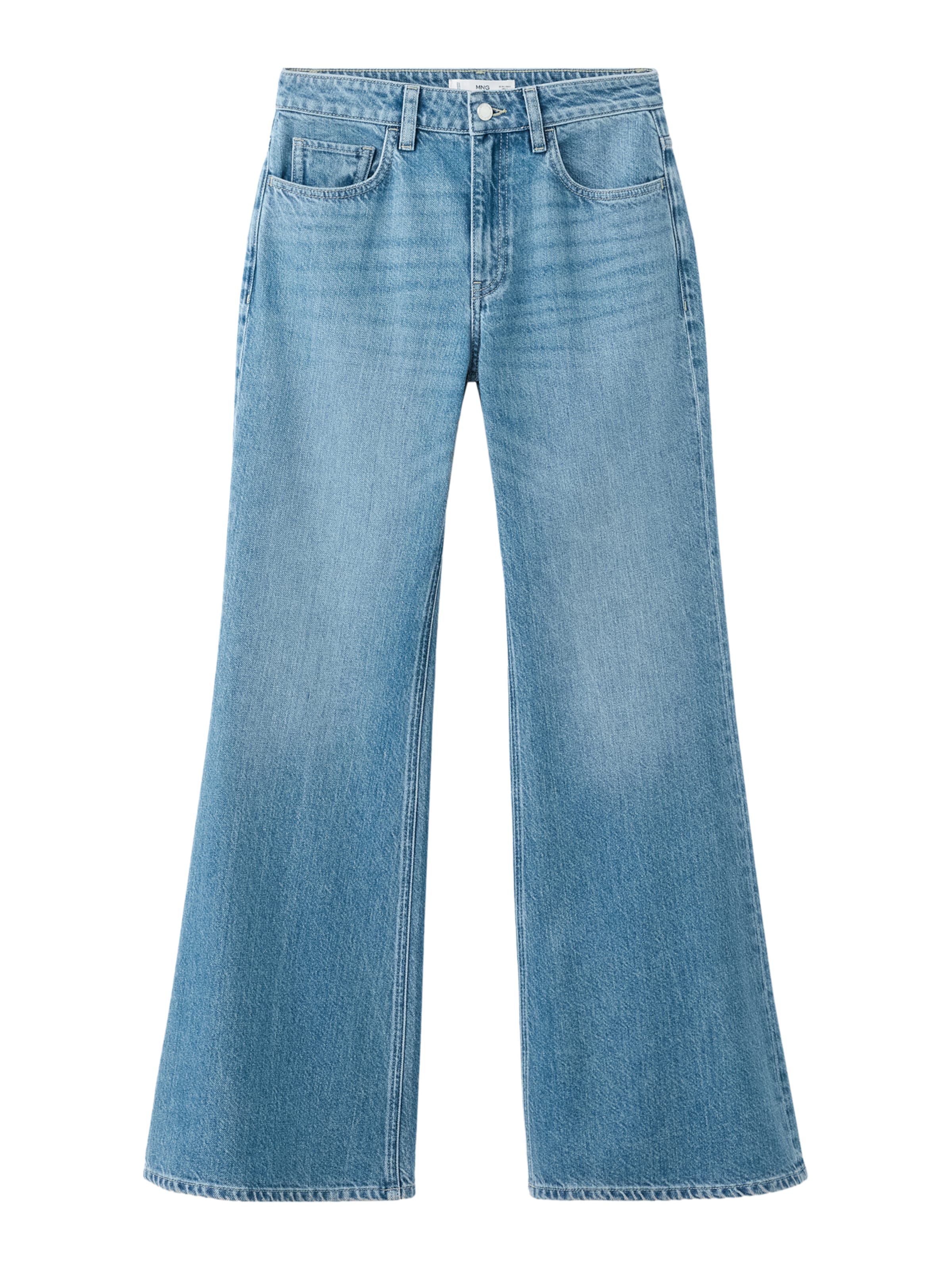MANGO Flared Jeans 'THEITA' in Blue: front