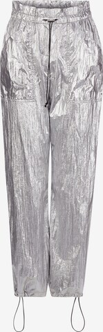 Rich & Royal Tapered Pants in Silver: front