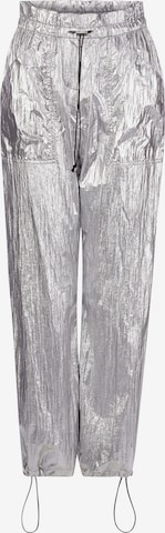 Rich & Royal Zwężany krój Spodnie w kolorze srebrny: przód
