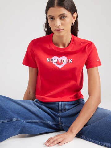Maglietta di Tommy Jeans in rosso: frontale