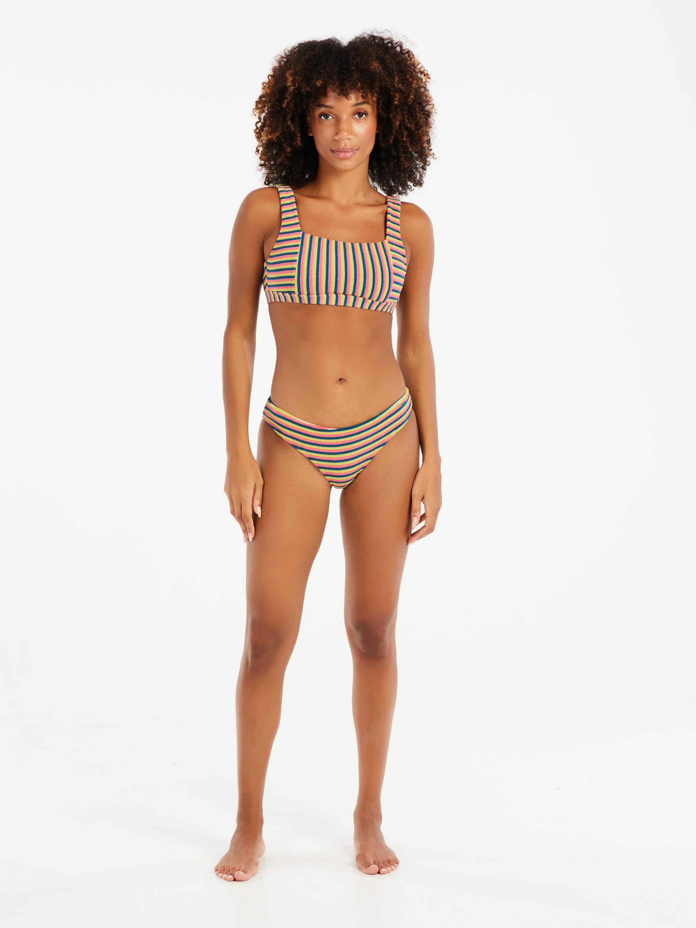 PROTEST Bustier Bikini 'PRTTube' in Roze: voorkant