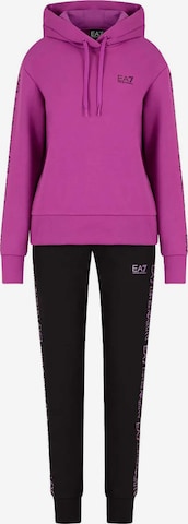 Survêtement EA7 Emporio Armani en violet : devant