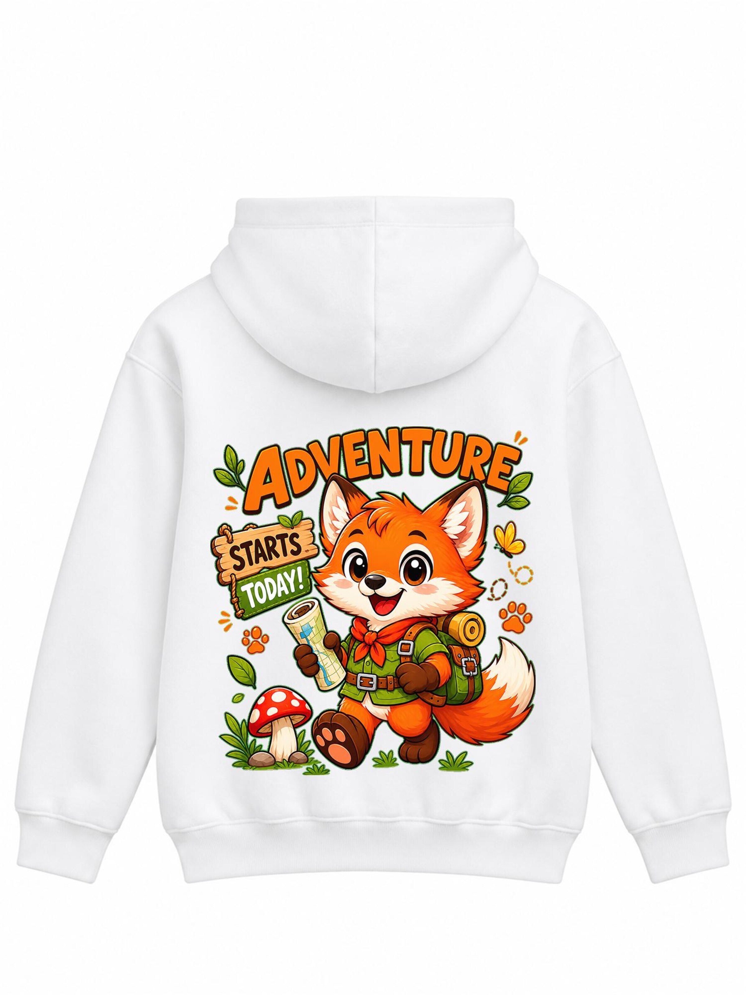 Sweat 'Adventure Starts Today' LUNØIR Studio en blanc : devant