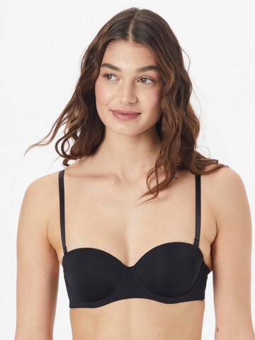 Lindex Balconette Bra 'Theresia' in Black: front