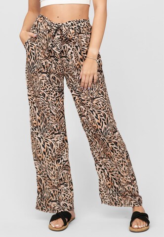 Cloud5ive Wide leg Trousers in Beige: front