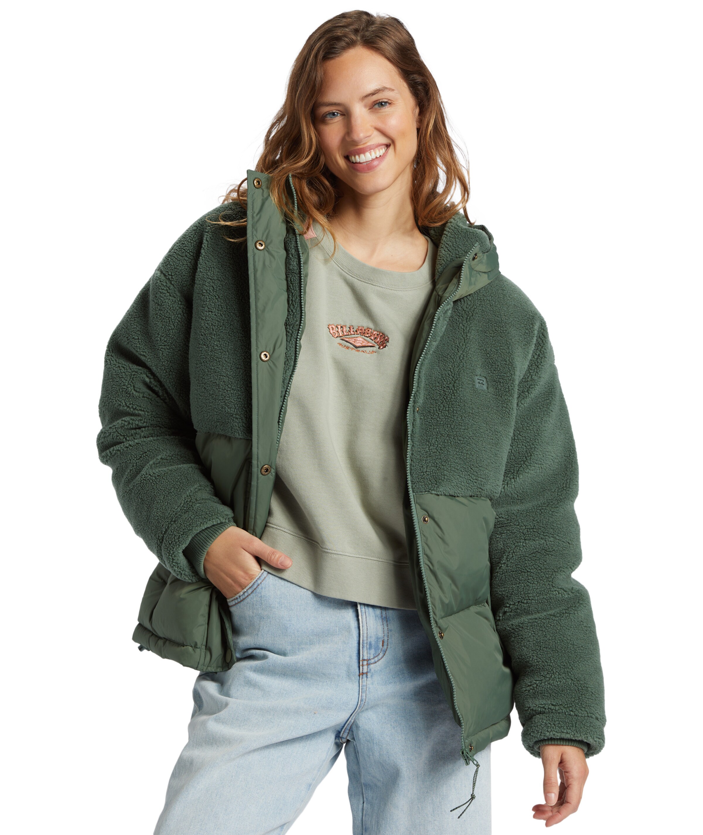 BILLABONG Athletic Jacket in Green