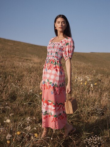 Robe love & roses en mélange de couleurs